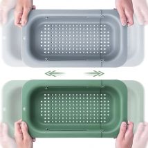 Zusammenklappbares Sieb über dem Waschbecken, Sieb für die Küchenspüle über dem Waschbecken, Siebkorb, Gemüse, Obst, Nudeln, Heimsieb