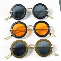Modische Sonnenbrille im Retro-Punk-Stil mit runden Akzenten, Unisex-Rahmen, unverzichtbar für Straßenfotografie und Shopping