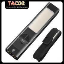 Torcia portatile EDC Commander S1 con clip per penna 8 modalità Torcia ricaricabile 395nm Lampada di emergenza esterna impermeabile a luce UV