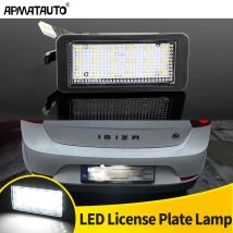 2PCS Car License Number Plate Lights LED 6000K For VW up!/e-up! Skoda Citigo/E-Citigo Seat Mii/e-Mii Ibiza 6J 3-Door Tail Light