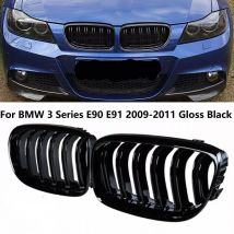 Auto Paraurti Anteriore Rene Racing Grille Per BMW E90 E91 Serie 3 LCi 320i 325i 330i 2009-2013 1 Coppia Doppia Slat Sport Grille