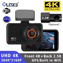 4K 3840*2160P Dash Cam Dual Objektiv Mini Dashcam Auto DVR Kamera WIFI GPS Rückansicht nachtsicht WDR Video Recorder 24H Parkplatz