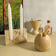 Minimalismus Marmor Kerzenhalter Kerzenhalter Vintage Travertin Weihrauch brenner Luxus Naturstein Match halter Home Decoration