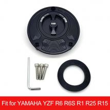 Motorrad cnc kraftstoff tankdeckel abdeckung für yamaha yzf r6 r6s r1 r25 r15 fazer fz1 fz6 fz6r fjr1300 tt600e tt600e tt600s fz1000 fazer