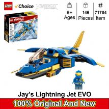 LEGO 71784 NINJAGO Jay's Lightning Jet EVO, kolekcjonerski prezent urodzinowy dla dzieci, chłopców i dziewcząt w wieku od 6 lat i więcej