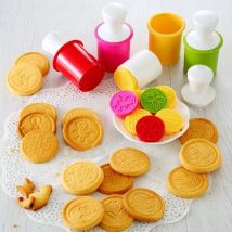 Cartoon Cookies Briefmarken Formen 6 Teile/los Plunger Schokolade Fondant Kuchen Embosser Cutter