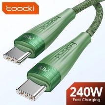 Toocki Kabel USB C do USB C 240W 100W 60W PD3.1 QC 4.0 Szybkie ładowanie Przewód ładowarki do Realme
