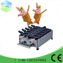 Gas Typ 5 stücke einem Teller Eis Taiyaki Maschine offenen Mund Fisch Waffeleisen