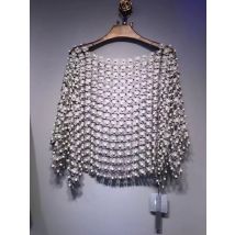 Mode besticktes Hemd Sommer Hosenträger T-Shirts Spitze Hohl Mesh Top Sexy Temperament Pullover Bluse Y2k2025