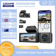 AZDOME M550 Pro Dash Cam Car DVR 5.8Ghz WiFi 3.19" IPS 2 lub 3 kanałowa kamera samochodowa GPS Night Vision Dual 4K+1080P Parking Monitor