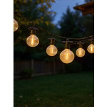IP65 Waterproof Festoon String Lights 15m 25 G40 Warm White LED Bulbs Copper Wire Fairy Lights for Christmas Garden Decoration
