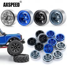 AXSPEED 4Pcs Aluminum 1.0inch Beadlock Wheel Rims for TRX-4M Bronco Defender 1/18 Axial SCX24 1/24 RC Car Model Upgrade Parts