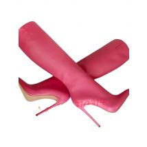 Knee-length Leather Stiletto Heel Boots Women New In Pointy Patent High Heels Winter Boots Winter Big Size Fashion Design Shoes