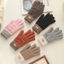 Winter Warme Handschuhe Männer Frauen Radfahren Koreanischen Stil Elastische Touchscreen Stricken Fleece Dicke Studenten Winddicht Thermische Handschuhe