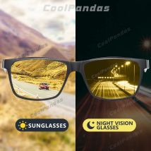 Top Carbon faser Platz Fahren Photochrome Polarisierte Sonnenbrille Männer Tag Nacht Vision Brille sonnenbrille gafas de sol hombre