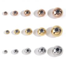 20-100 sztuk 3 4 5 6 8mm koraliki ze stalowy ogranicznik nierdzewnej okrągła kula urok luźne