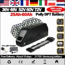 Polly 48V 60V 72V 30AH Ebike Batterie Unterrohr 52V Elektrische Batterie 100A BMS Cham Rider Original 21700 Lithium Lon Batterie 3000W