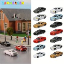 12 pz/set scala HO/N modello di auto modello colore scena in plastica modello di edificio stradale layout di edificio ferroviario