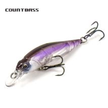 COUNTBASS Minnow 63 mm 5 g (2,48 Zoll 0,18 Unzen) langsam sinkender Shad-Angel-Wobbler aus Kunststoff, Barsch, Leurre-Angler-Köder