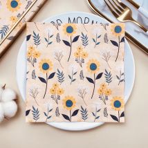 20 stücke/Pac Hochzeit bedruckte Papiers ervietten Restaurant Hotel Tisch dekoration Papier Party Gegenstück Stoff Blume bunte Servietten