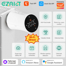 New Tuya Smart WiFi Thermostatic Radiator Valve TRV Programmable App Remote Temperature Controller Thermostat Alexa Google Home