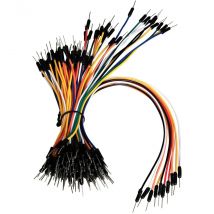 65 Stück verschiedene mehrfarbige lötfreie Drähte, flexible Steckbrett-Überbrückungsdrähte, Stecker auf Stecker