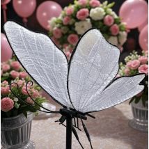 Mini farfalla led moderno romantico creativo pizzo bianco diametro 40 cm farfalle luci per la decorazione della festa nuziale illuminazione della palcoscenico della sala