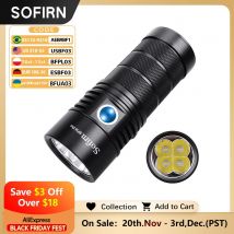 Sofirn SP36 Pro Anduril 4 * SST40 Potente torcia a LED 8000LM USB-C ricaricabile 18650 Torcia Lanterna super luminosa