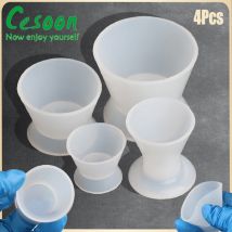 4Pcs Dental Silicone Mixing Cup Dentistry Teeth Whitening Tool Flexible Self-setting Mixing Bowls Autoclavable Dentist Materials