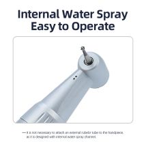 Contro l'angolo dentale Spruzzo d'acqua interno Contra angulo Pulsante Dentale Pezzo basso 1:1 Anello blu Manipolo dentale a bassa rotazione