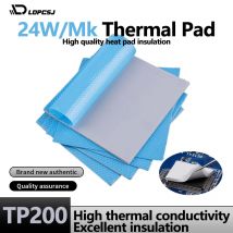 LDPCSJ 24 W/Mk Wärmeleitpad für GPU-CPU-Kühlerkühlung, leitfähiges Silikon, hochwertige Wärmeisolierung, 80 x 40 mm/100 x 100 mm