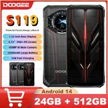 Versione globale DOOGEE S119 Telefono robusto Schermo FHD + IPS da 6,72 pollici 8 GB + 512 GB 100 MP AI Fotocamera principale Batteria da 10200 mAh 33 W Android 14 NFC