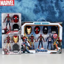 18CM Original Marvel Legends The Avengers Modell Captain America SpiderMan Iron Man Kopfskulptur Spielzeugset Actionfigur Junge Spielzeug Geschenk