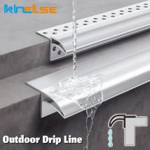 Línea de goteo para exteriores, luz LED para alero, perfil de aluminio, canal de drenaje con pico de águila, ventana en el techo, terraza, barra impermeable, luces de tira