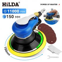 HILDA 5 Inch 150mm Air Orbital Sander Dust Extraction Model for Car Metal Wood Waxing Grinding Machine Performance Tool