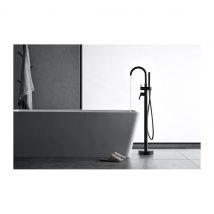 GME Round Grifo para bañera exento monomando fabricado en latón con un acabado en color negro 3091