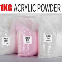 1KG Professional Pink/Clear/White Acrylic Powder EMA Extension/Dipping/Engraving Crystal Powder Bulk Poly Nude Acrylic Powder