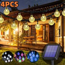 Luci a stringa solari per esterni IP65 impermeabili 60LED 8 modalità globo di cristallo luci natalizie per giardino prato portico decorazione campeggio
