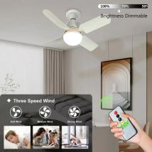 Lampadine a LED Ventilatore da soffitto con luce Presa E27/E26 Telecomando Ventilatori wireless dimmerabili Illuminazione per cucina camera da letto
