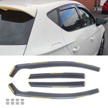 FOR SEAT Leon/Cupra MK3 2013-2020 5 Door Hatchback Wind Deflectors 4pc + Clips