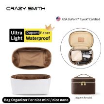 CRAZYSMITH Taschen-Organizer-Einsatz für LV Nice Nano Nice Mini-Handtasche, Make-up-Aufbewahrung, wasserdichte Innentasche, Umhängetaschen-Zubehör