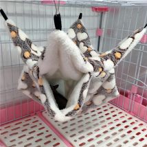 Winter Hamster Hideout Cage Print Fleece Guinea Pig Sugar Sleeping Bed Rodent Hammock Rat Little House Animals Supplies