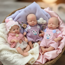 1PCS/3 Styles Mini Palm bebe reborn de silicona Girl Doll With Washable Silicone Body Soft Touch Lifelike Real Newborn Girl Doll