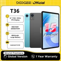 Versione globale DOOGEE T36 Tablet 32GB(8+24) 256GB 12'' FHD+ Display 90Hz Batteria 8800mAh Fotocamera 13MP Widevine L1 Android 15