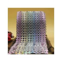 1 Yard Colorful Star Sparkle Rhinestone Crystal Diamond Mesh Wedding Party Decoration Gift