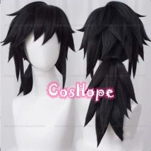 Parrucca cosplay Tomioka Giyuu Parrucca nera cosplay Parrucca anime cosplay Parrucche sintetiche resistenti al calore