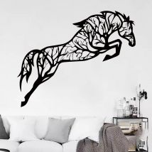 Simulierte Pferde-Silhouette, tropisches Tier, abnehmbar, für Schlafzimmer, Wohnzimmer, Sofa, Hintergrund, Dekoration, Wandaufkleber