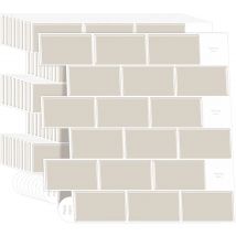 Vividtiles Adesivo da parete per paraschizzi da cucina impermeabile in vinile 3D Carta da parati staccabile e incollata Decalcomanie per piastrelle adesive resistenti premium