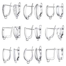 Hohl Design 925 Sterling Silber Ohr Haken Haken Schmuck Ohrringe Für Frauen Geometrische DIY Earwire Zubehör