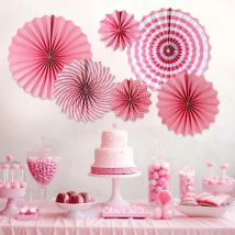 6 teile/satz chinesische Art rot DIY Fan Blume hängen Papier Handwerk Schlafzimmer Wohnzimmer Wand dekoration Origami Fan DIY Party liefert